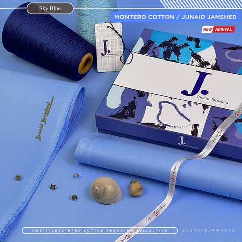 MONTERO Silver Finish Cotton by J. Junaid Jamshed | Premium Men's Winter Shalwar Kameez | Exclusive Box Packing Article
