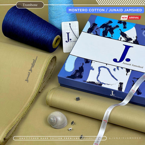 MONTERO Silver Finish Cotton by J. Junaid Jamshed | Premium Men's Winter Shalwar Kameez | Exclusive Box Packing Article