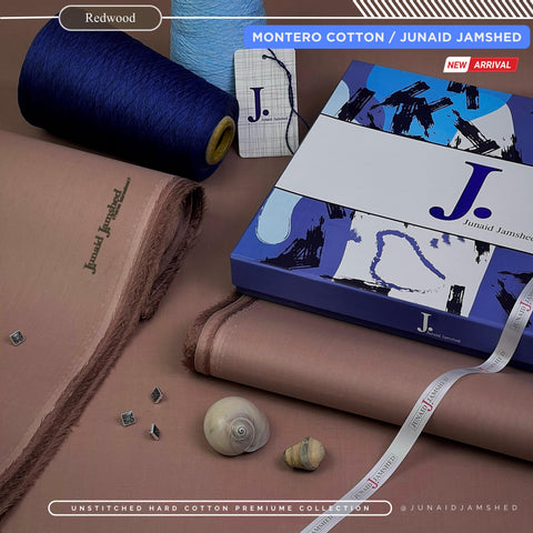 MONTERO Silver Finish Cotton by J. Junaid Jamshed | Premium Men's Winter Shalwar Kameez | Exclusive Box Packing Article
