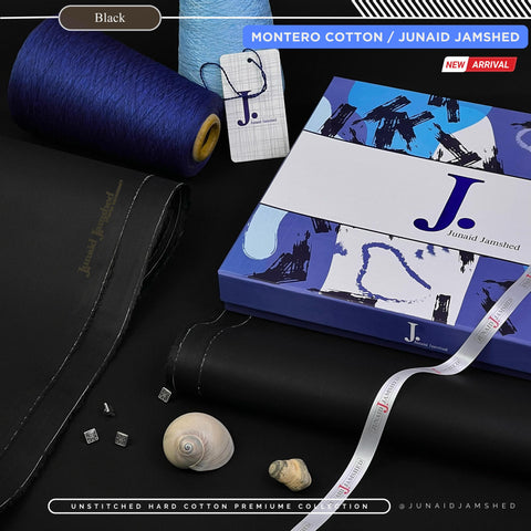MONTERO Silver Finish Cotton by J. Junaid Jamshed | Premium Men's Winter Shalwar Kameez | Exclusive Box Packing Article