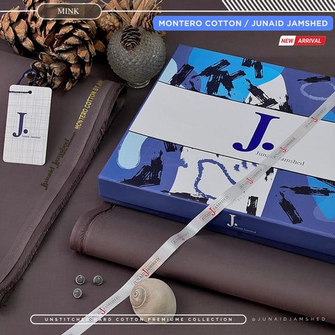 MONTERO Silver Finish Cotton by J. Junaid Jamshed | Premium Men's Winter Shalwar Kameez | Exclusive Box Packing Article