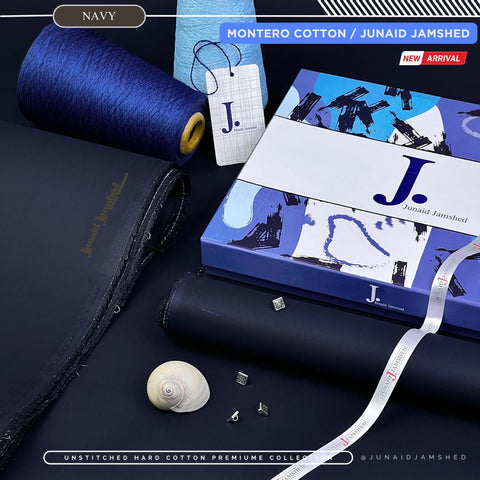 MONTERO Silver Finish Cotton by J. Junaid Jamshed | Premium Men's Winter Shalwar Kameez | Exclusive Box Packing Article