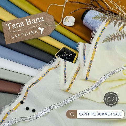 TANA BANA WASH n WEAR | Sapphire Premium Men Shalwar Kameez