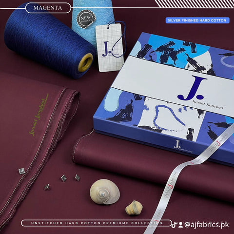 MONTERO Silver Finish Cotton by J. Junaid Jamshed | Premium Men's Winter Shalwar Kameez | Exclusive Box Packing Article