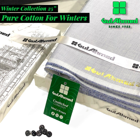 Gul Ahmed Self Cotton | Box Packing | Exclusive Men’s Shalwar Kameez