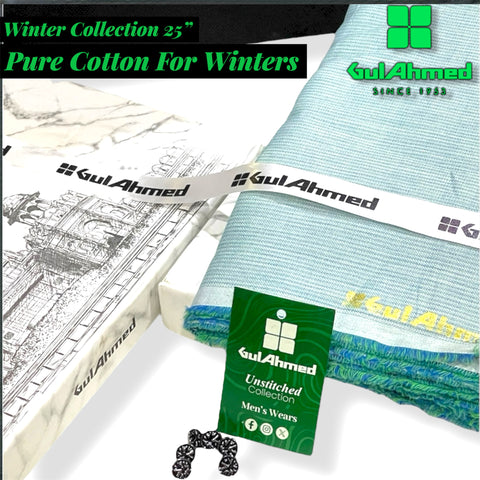 Gul Ahmed Self Cotton | Box Packing | Exclusive Men’s Shalwar Kameez